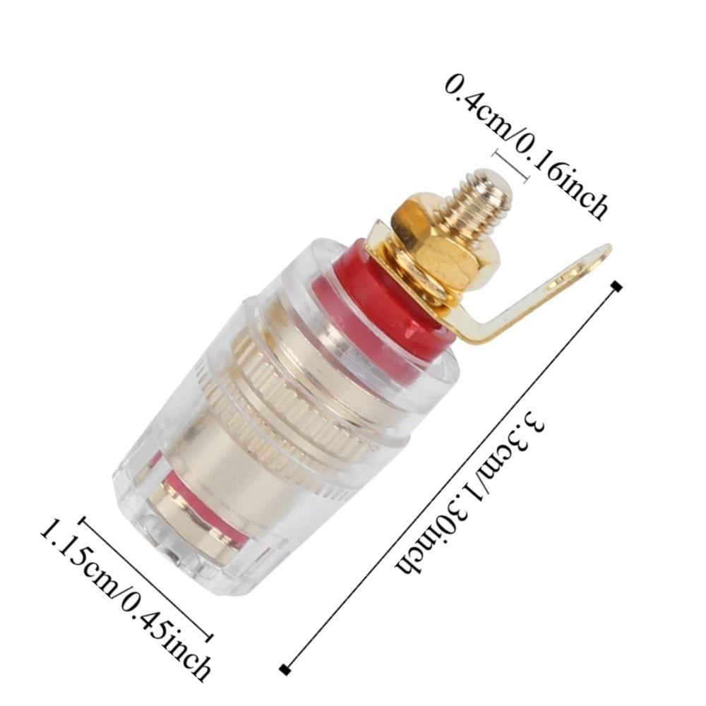 10Pcs Black and Red Speaker Terminal Binding Post Copper-gold Plated Amplifier Terminal  Audio Setup