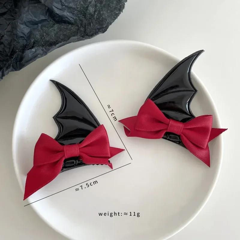 2PCS Halloween Headdress Pumpkin Ghost Bat Antler Hairpin Funny Hair Accessories Girls' Holiday Dance Dress Party Hairpin Decor