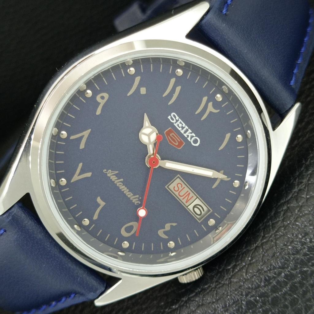 ОТРЕМОНТИРОВАННЫЕ ЯПОНСКИЕ МУЖСКИЕ АВТОМАТИЧЕСКИЕ ЧАСЫ SEIKO 5 7009A ВИНТАЖНЫЕ СИНЕГО ЦВЕТА a445609-1