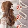 Pearl Hair Claw Clips Crab Elegant Geometric Hairpins For Women Girl Korean New Bow Sweet Hollow Out Hair Accessories Bath Clip