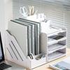File Storage Rack Desktop Organizer Large Capacity Multi-Layer Partition Design Easy Assembly