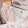 Сексуальное нижнее белье кружево плюс размер трусы для женщин трусики двухсторонний бант ледяной шелк сетчатые трусы средне-низкая талия нижнее белье для девочек