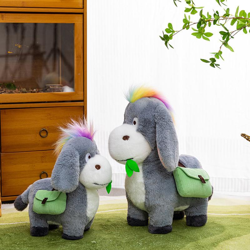 Очаровательный плюшевый рюкзак-игрушка в виде ослика, милая кукла-мягкая игрушка, подарок для девочек на день рождения