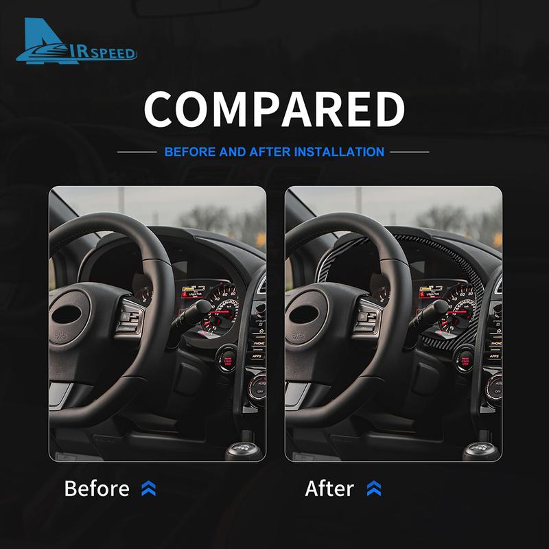 For Subaru WRX Saloon 2015 2016 2017 2018 2019 2020 2021 LHD RHD Car Real Carbon Fiber Sticker Speedometer Dashboard Sticker.