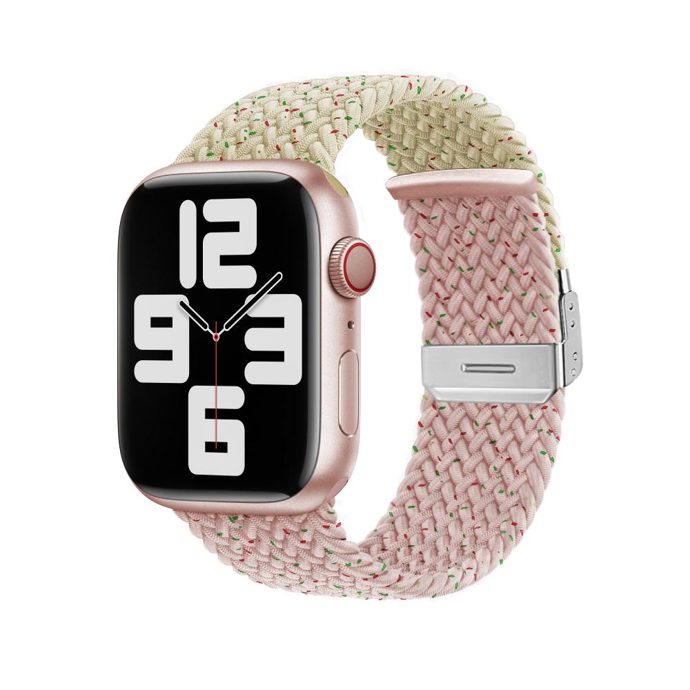 Плетеный нейлоновый ремешок для Apple Watch Band Ultra 10 9 8 7 49 мм 46 мм 45 мм 44 мм Регулируемый браслет 6 5 4 SE 41 мм 42 мм 40 мм Correa