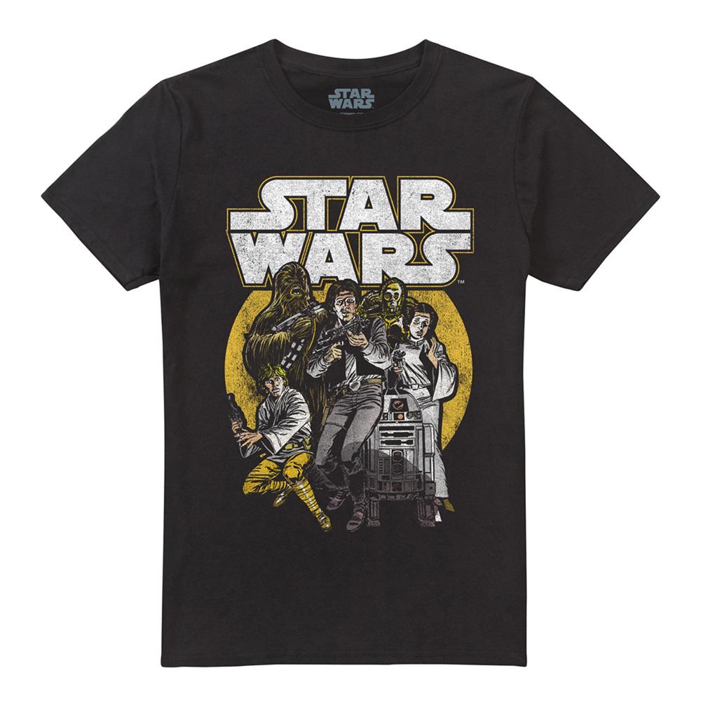 Star Wars Unisex Adult Retro Group T-Shirt