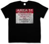 AREA 51 VINTAGE LOGO SIGN T-SHIRT - Warning UFO TR3B Adamski Secret Alien Base