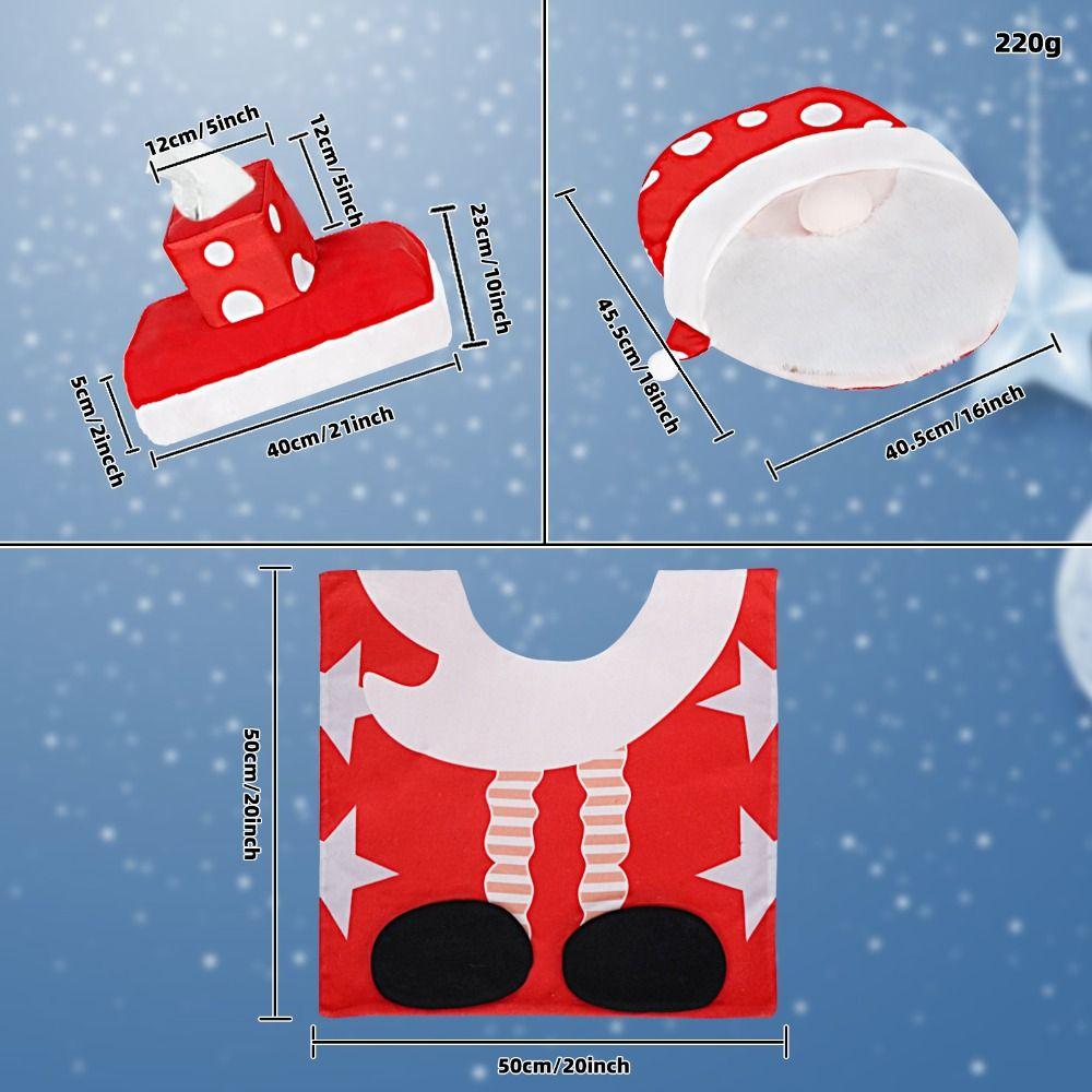 Полиэстеровый чехол для унитаза DIY набор чехлов для унитаза новый коврик для ванной комнаты Рождество