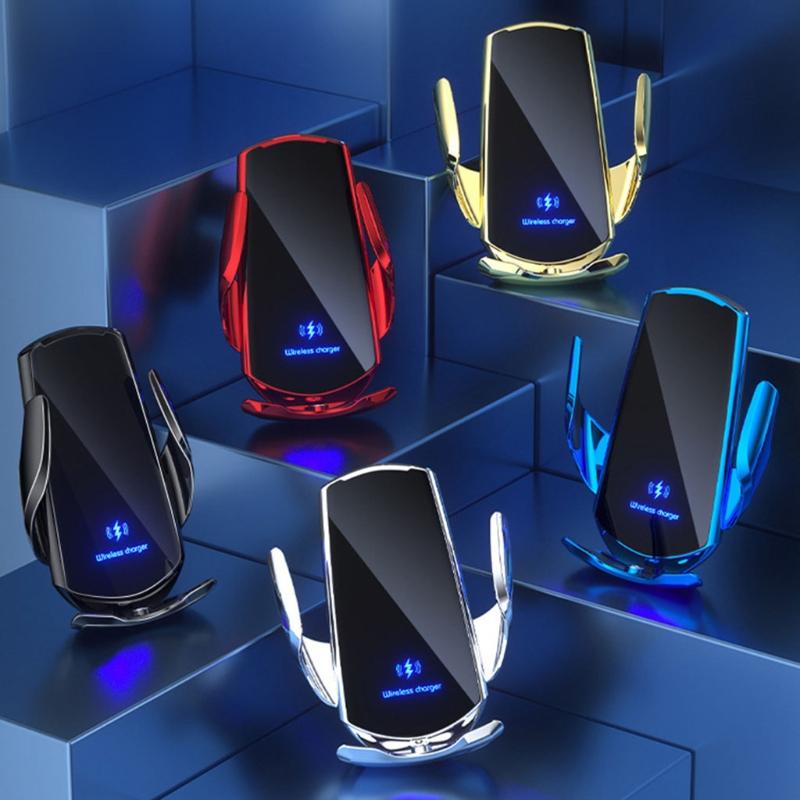 Автомобильный держатель для телефона премиум-класса, беспроводное зарядное устройство, кронштейн для мобильного телефона, индукционное открытие, закрытие, навигация, фиксирующая рамка, автодержатель