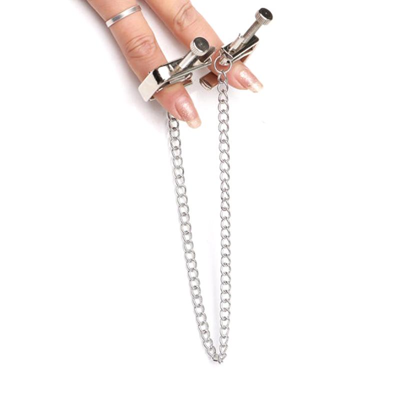 Регулируемые металлические цепочки для сосков Экстремальный фетиш Раб Зажим для сосков Секс-товары Для взрослых Секс-игры Инструменты Эротические продукты