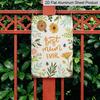 2D Flat, 1pc "Best Mum Ever" Floral Bee Aluminium Sign - 8"x12" Rustic Watercolor Floral & Beehive Decor, Perfect for Mother's Day Gifts & Home Wall