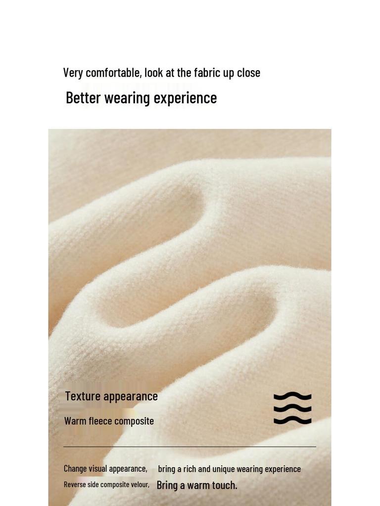 Semir Women's Fleece-Lined Split Wide-Leg Casual Pants