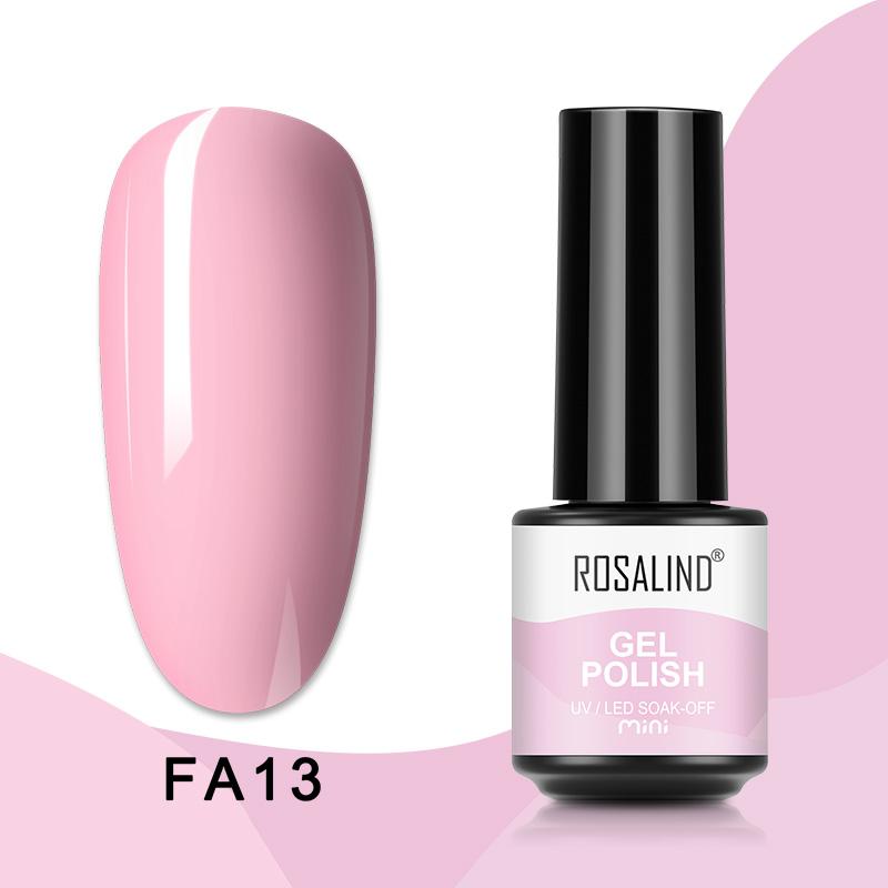 ROSALIND Mini Nail Polish Gel Semipermanent UV Multiple Colors Varnish Hybrid Nail Art Soak Off Top Base Coat Regular Gel Lacquer
