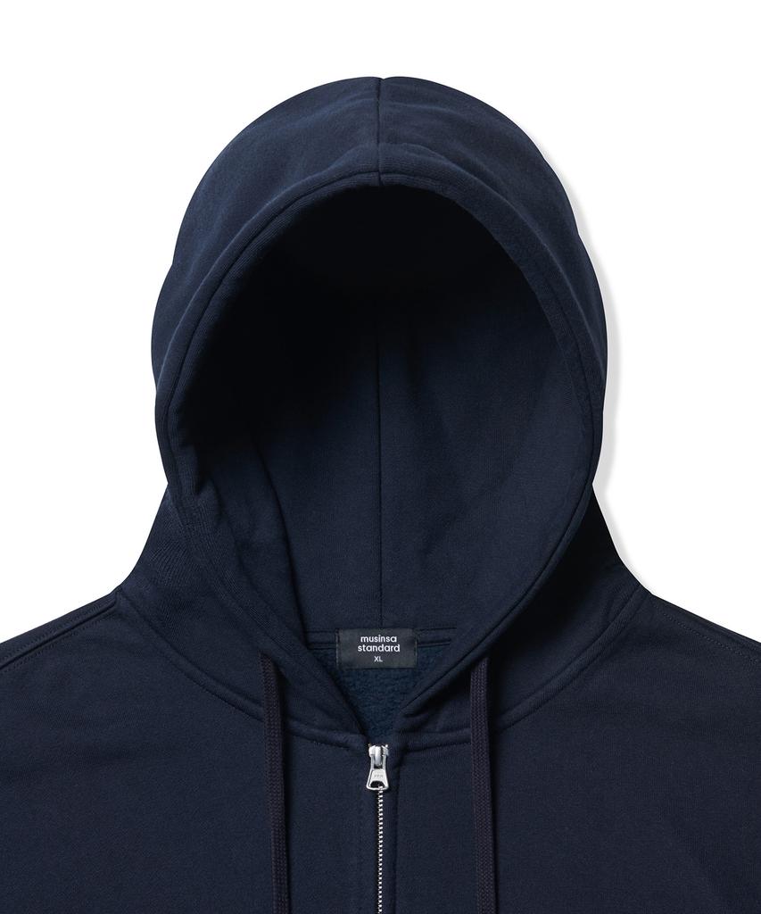 Musinsa Standard Brushed Hooded Sweat Zip-Up [Navy]