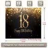 1pc Birthday 18th Gift Box Photo Booth Party Banner Golden Polyester