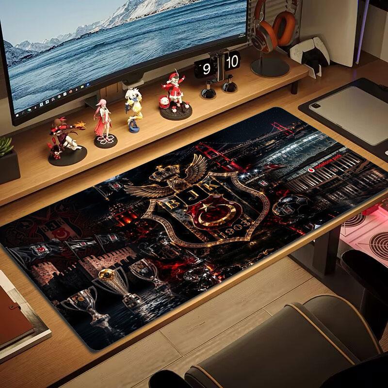 Besiktas Gymnastics Club Large Size Mouse Pad Large Gaming Table Cushion Non-slip Laptop Tablet Big Mousepad XXL Mat Mini PC Playmat With Lock edge