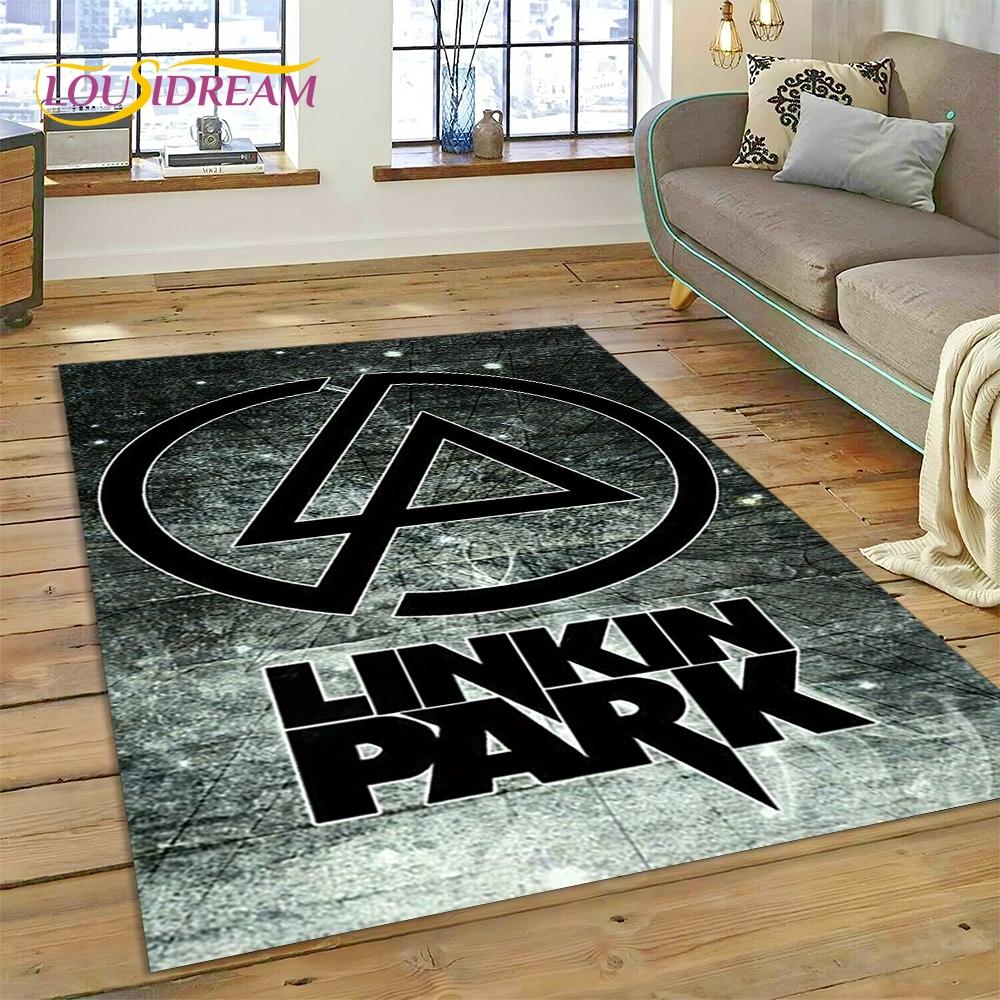 3D Retro Rock Band 3D L-Linkin-Park Rug Carpet for Living Room Bedroom Home Decor,Floor Mat Non-slip Decoration for Sofa Doormat