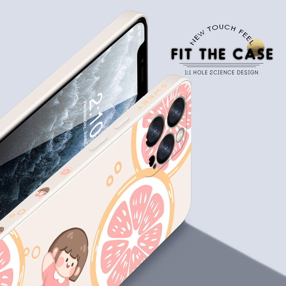 Чехол для телефона с мультяшным красочным узором и квадратным жидким силиконом TPU с полным покрытием для камеры, противоударный защитный чехол для OPPO Reno Realme