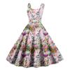 Women's Casual Fashion Print Sexy Off Shoulder Punk Retro Dress Retro Dress Dress