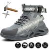 Модная защитная обувь, мужская рабочая обувь со стальным носком, устойчивые к проколам кроссовки, мужские защитные ботинки для промышленных работ, дышащие защитные ботинки