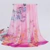 Spring & Summer Chiffon Silk Scarf: Lightweight, Printed & Versatile Women's Sun-Protective Shawl