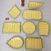 Nordic Style Melamine Serving Plate with Bamboo Weave Design