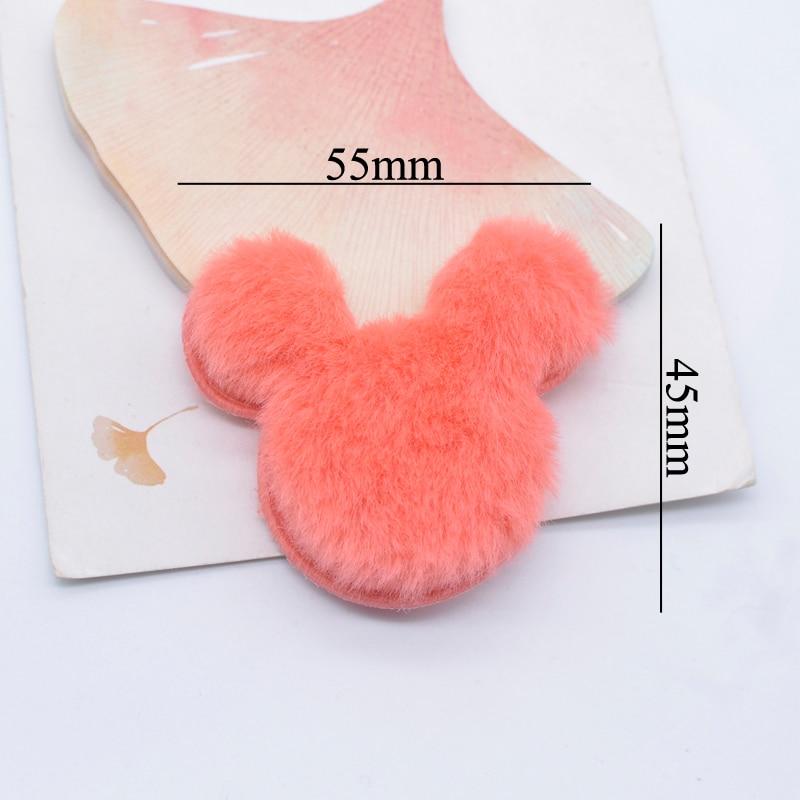 12 шт. 55*45 мм, мягкая плюшевая пушистая голова мыши, аппликация, скрапбукинг, сделай сам, вышивание заплаток, украшение для дома, аксессуары, украшения, принадлежности