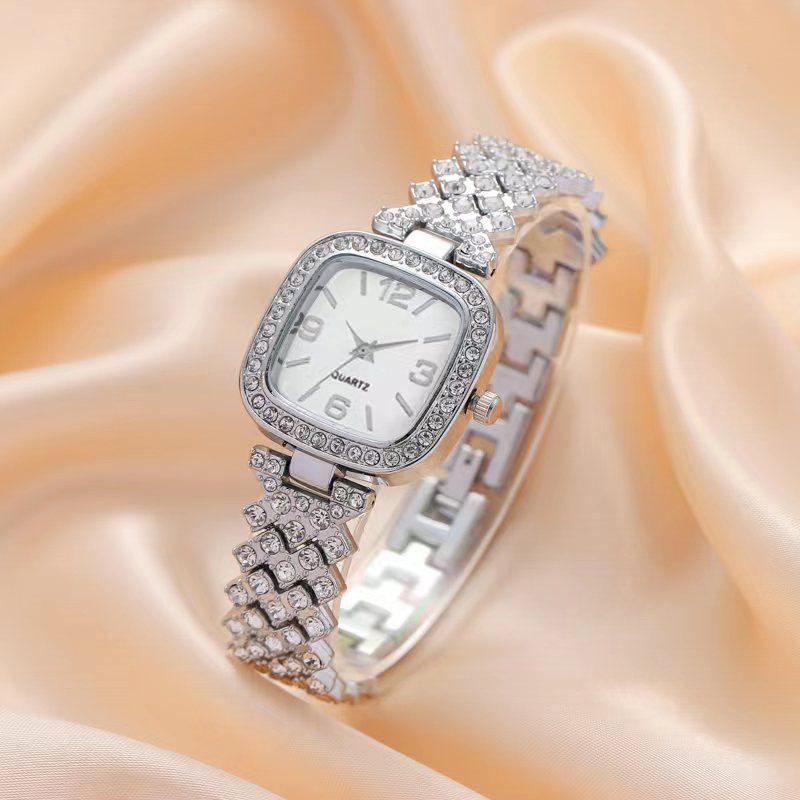 Fashion Square Diamond Digital Bracelet Ladies Watch Female Watch Student