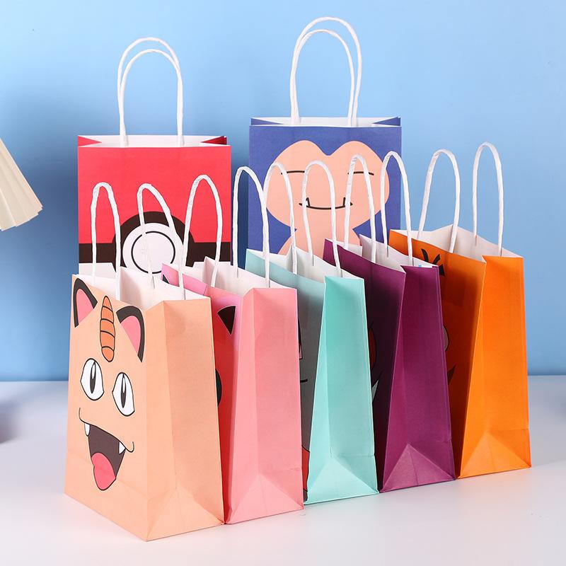 12Pcs Cartoon Gift Handles Bags Shopping Birthday Party Favor Bags