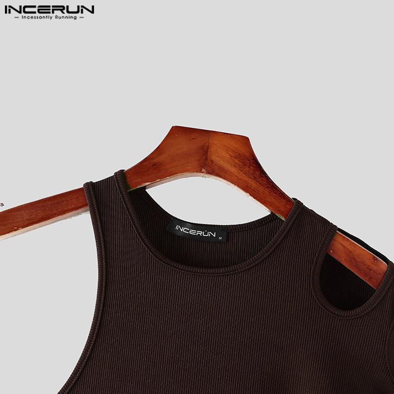 INCERUN Мужские обтягивающие шорты с вырезом и длинным рукавом, комбинезоны, боди