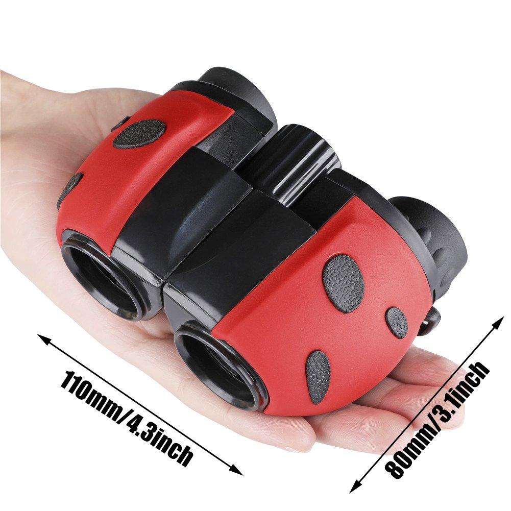 Бинокль для детей 8 x 22 мм Маленький и легкий компактный с большим увеличением карманного размера карманный 24 калибра игрушка для наблюдения за природой подарок