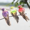 1Pc Artificial Feather Fake Birds Nest Decorative Mini Swallows Home Garden Ornaments