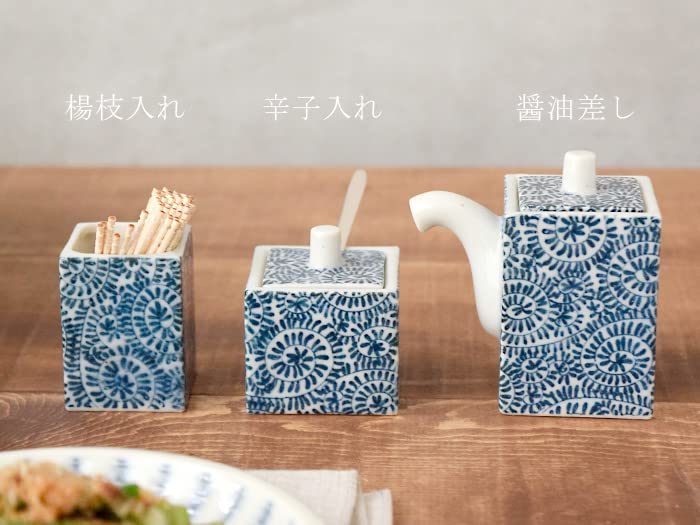 Посуда East Square Горчичница с дизайном «Осьминог и арабеска» продана (Ложку отдельно) или-015