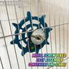 Rudder Shaped Parrot Spinner Toy Bite Resistant Parrot Interactive Play  for Pet Birds