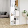 VidaXL Bookcase-Room Divider White 60x24x124.5 Cm Chipboard