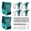 VEVOR Swing Set Brackets, Heavy-Duty A-frame Set Hardware, with 2 A-Frame Swing Brackets & 4 Hangers