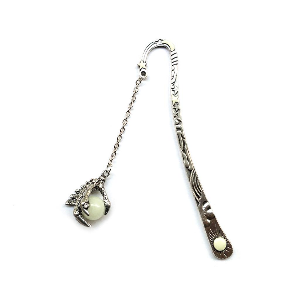 Коготь дракона Светящиеся закладки Ретро Солнце и Луна Звезды Светящийся флуоресцентный дракон