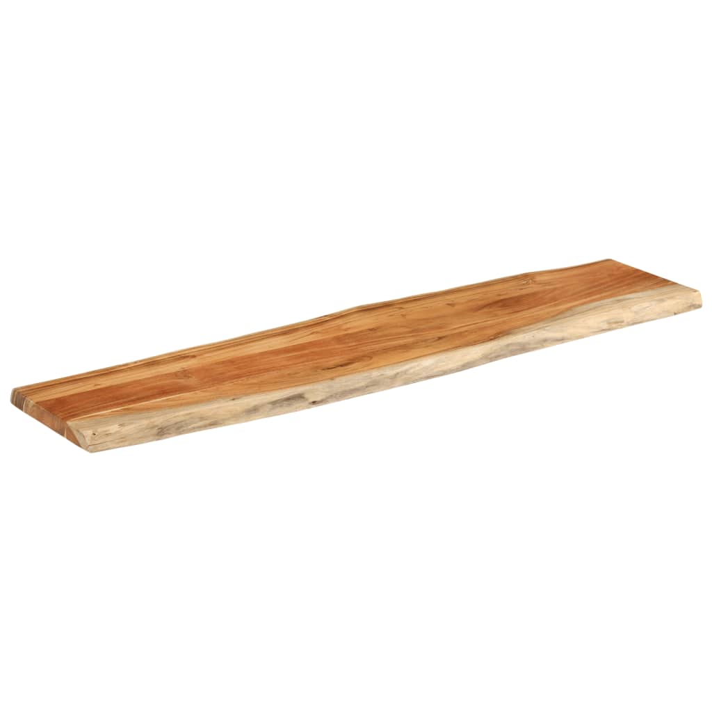 Table Top 180 x 40 x 3.8 cm Rectangular Solid Acacia Wood Live Edge