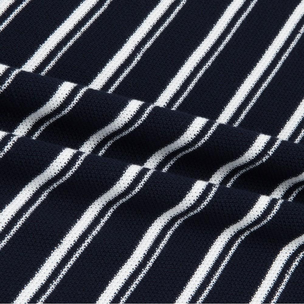 Lacoste Мужской свитер-поло с коротким рукавом, смешанный букле, с мультиполосами PH578E-56G166