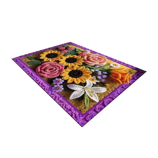 Коврик для пола 3D цветочный узор коврик для ванной комнаты высокоабсорбирующий быстросохнущий нескользящая резиновая основа кухонный душевой коврик для двери прачечной