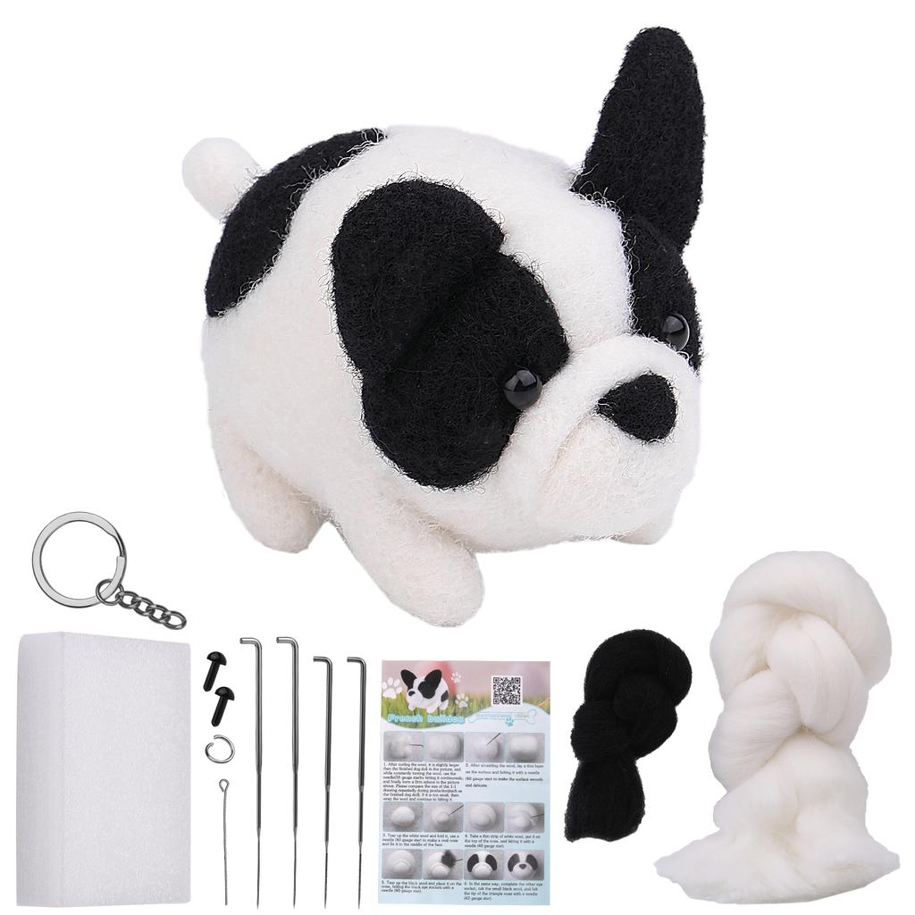 Милый комплект материалов для войлока из шерсти животных, набор для войлока с иглами для кошек и собак, набор для войлока с иглами для самостоятельной работы, незаконченный набор для самостоятельной работы с шерстяным войлоком