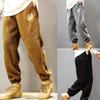 Autumn Winter Men Big Size Lamb Fleece Sweatpants Y2k Vintage Coffee Streetwear Fashion Male Clothes New Casual Warm Trousers