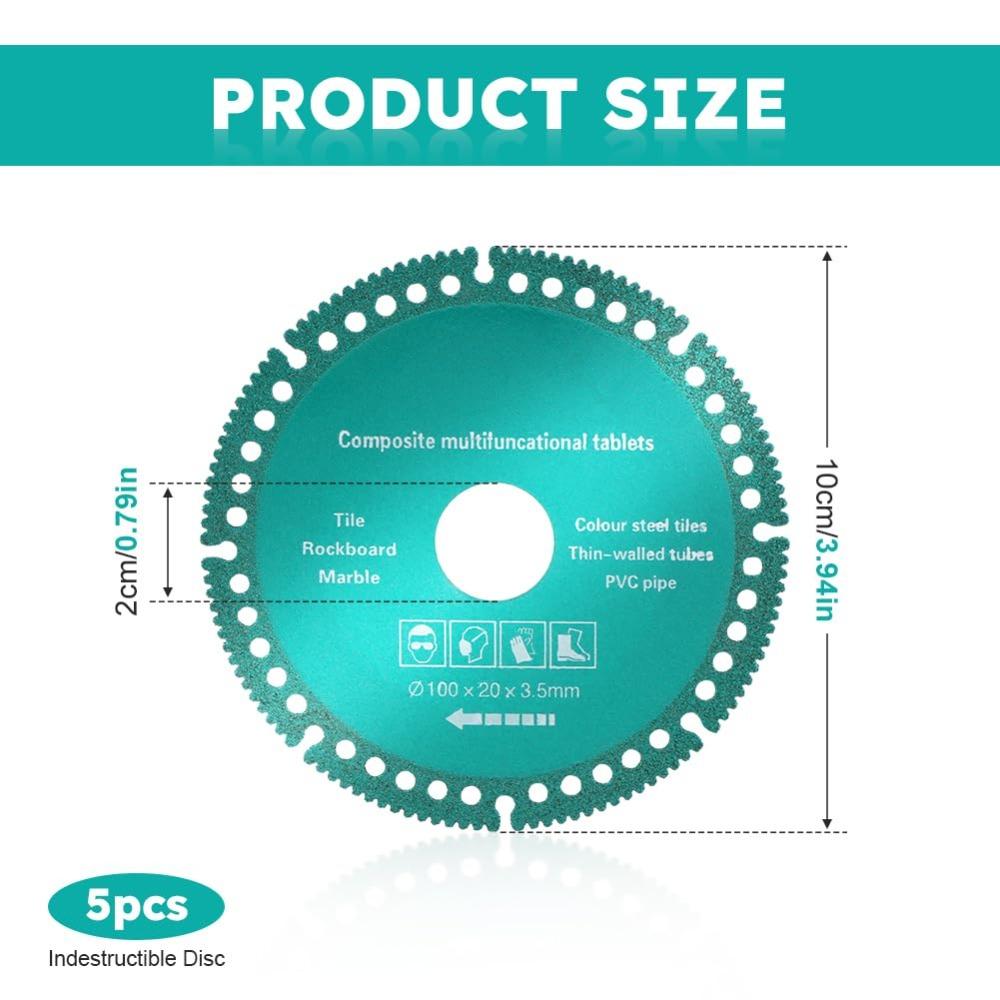 5-Pack Indestructible Discs 2.0 Indestructible Angle Grinder Cutting Discs Cuts Everything in Seconds 4-Inch Circular Saw Blades