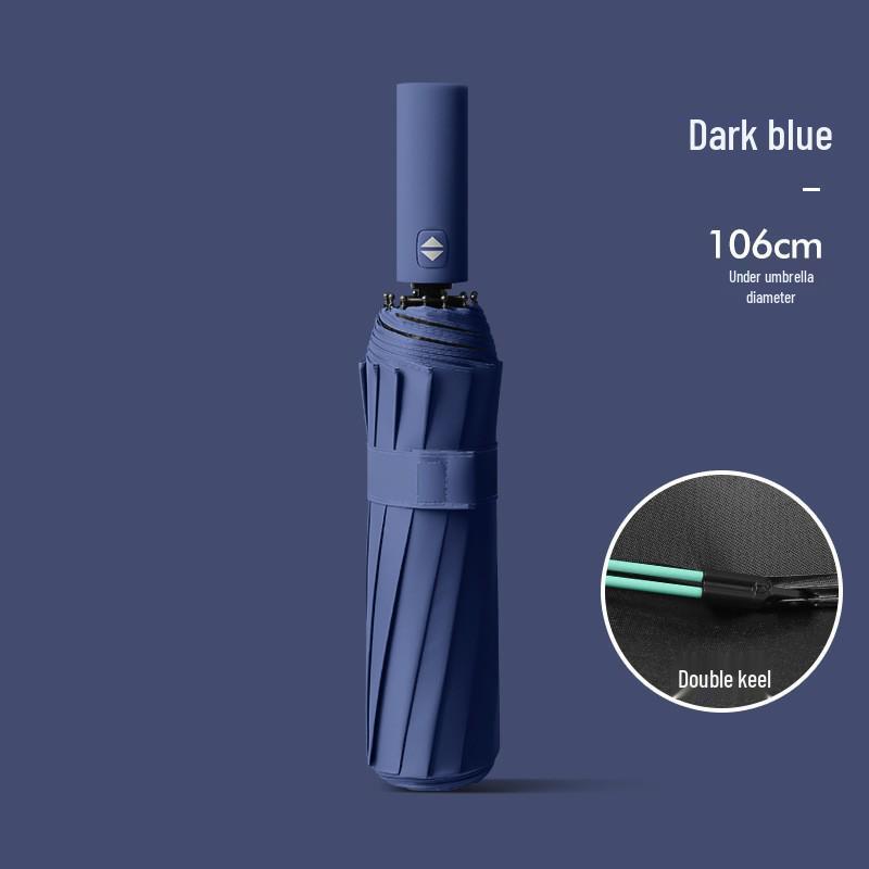 Dual-Use Extra-Large Folding Umbrella: Anti-UV, Rain or Shine, For Two