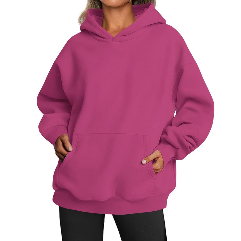 Женские модные повседневные универсальные повседневные толстовки с круглым вырезом, однотонные топы с длинными рукавами