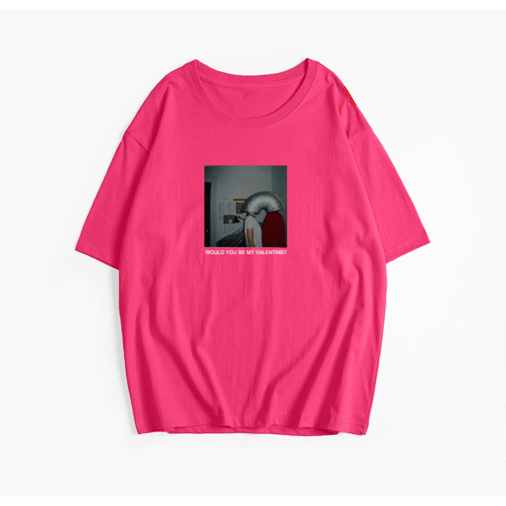 Hirsionsan Cute Picture Graphic Printed T Shirt Women Summer Spring 100% Cotton Short Sleeve Loose Tee Female Oversized Girls Tees Tops