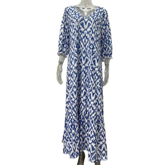 Женское платье с v-образным вырезом, свободное до щиколотки, с коротким рукавом, в тон, с принтом, в стиле пэчворк, пуловер трапециевидной формы, большие качели, мягкое женское платье макси