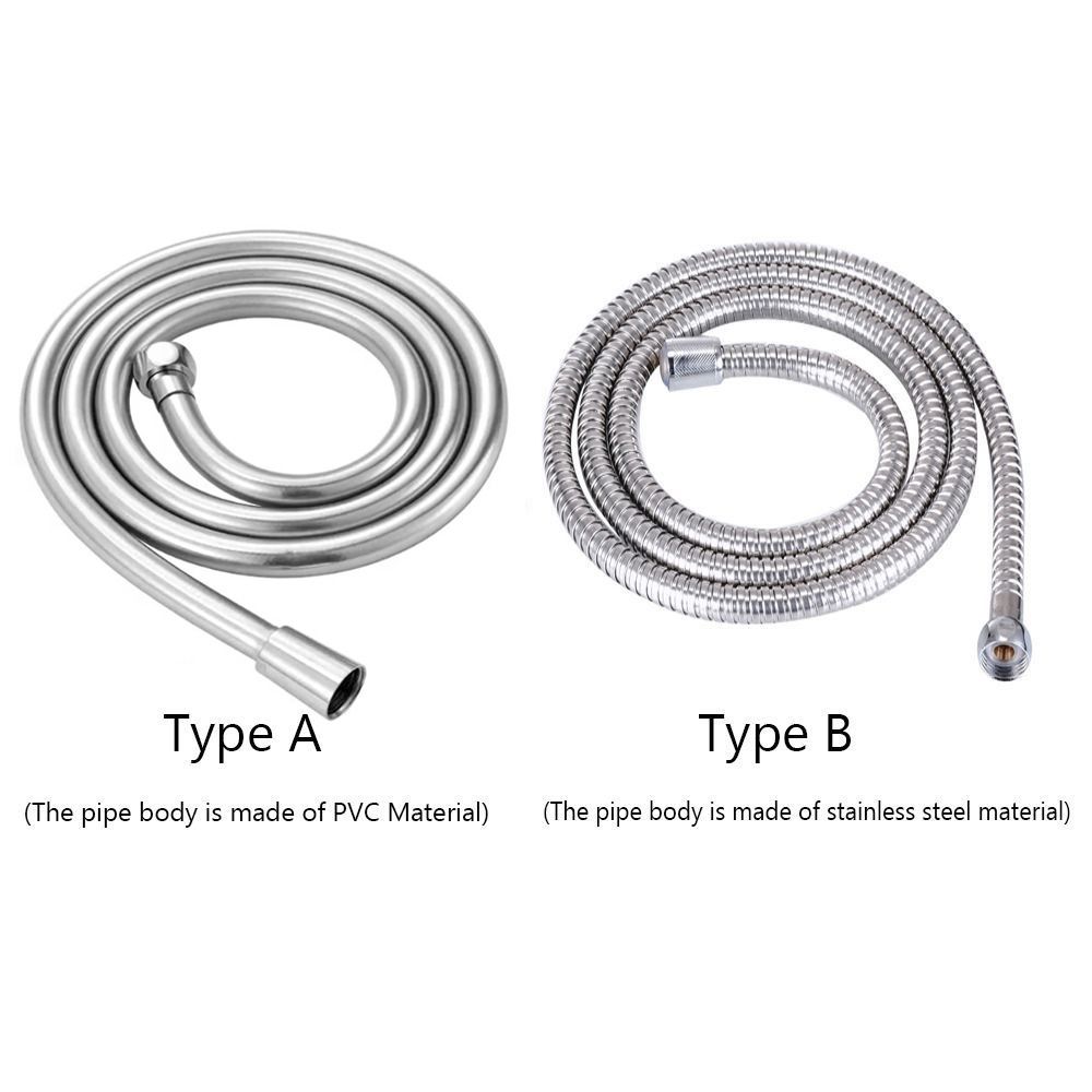 Flexible Universal Interface Anti Winding PVC Water Tube Explosion-proof Handheld Shower Head Hose