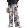 Oshare Walker Курортный принт Широкие Удобные Эластичные Лестные Свободные Большие размеры Длинные С узором Ботанический Курорт 12bn0ur n'OrLABEL Брюки, Женские