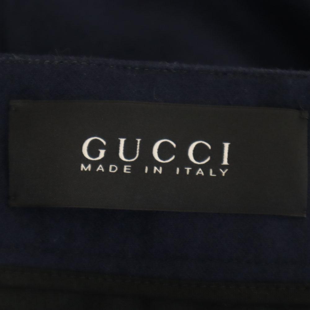 GUCCI Made in Italy Wool Blend Slacks pants 44 blue Men's Used